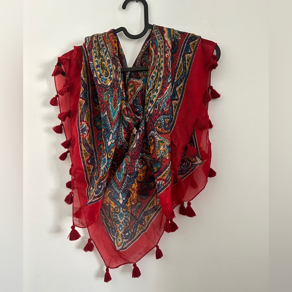 Solitaire 100% Silk Scarf 20* 20 inches Wrap